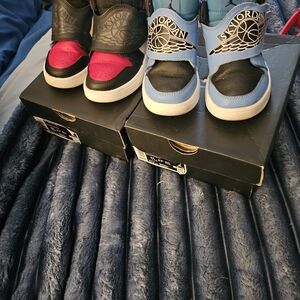 Nike Kids Sneakers - Black, Red, and Blue